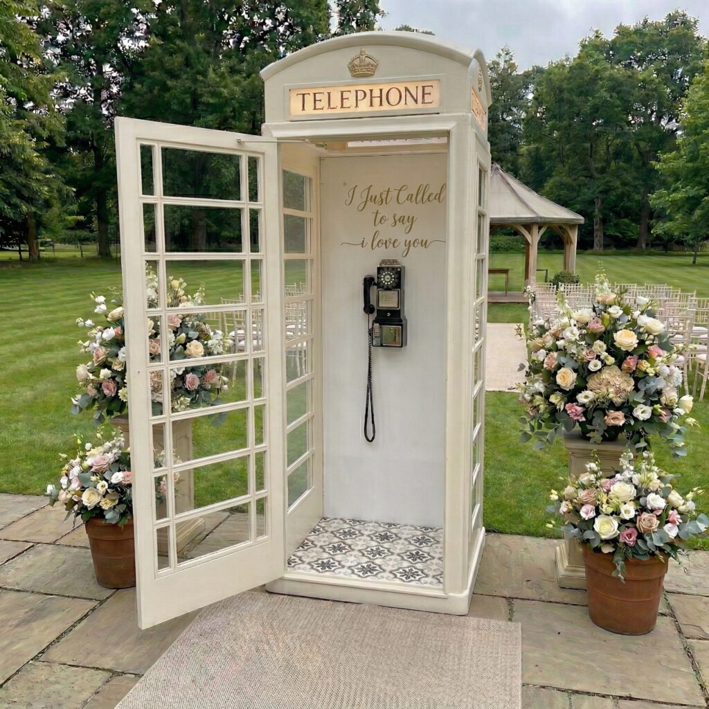 cabina de telefono audio guest book